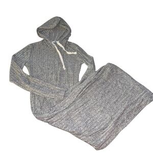Gray fashion nova sweater maxi dress with hood